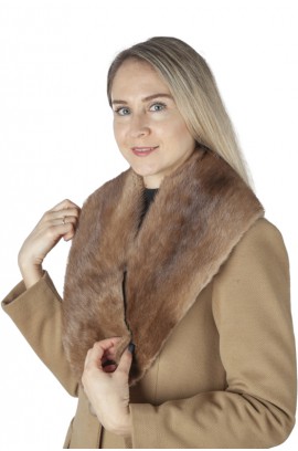 Light brown mink fur collar